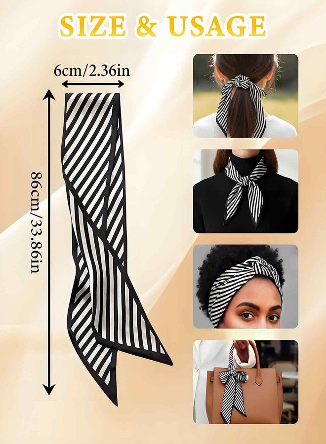DAWZMR 11PCS Scarves for Purses and Handbags, Classic Fashionable Black Bag Scarfs Handles for Be Given as Gifts to Family - Image 4